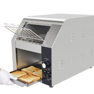 EASYROSE Commercial Conveyor Toaster 450 Slices/Hour Commercial Toaster Oven, 10" Wideness Conveyer Belt Heavy Duty Toasters for Restaurant Hotel Bun Bagel Bread, 120V,1800W, ETL