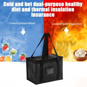 Large Insulated Cooler Bag, Foldable Lunch Bag, Reusable Grocery Bags, Insulated Grocery Bags, Tote Bag, Shopping Bags for Groceries, Food Delivery Bag for Camping Picnics (13.77 * 9.05 * 10.23in)