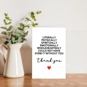 Funny Thank You Card for Men Women, Unique Thank You Gifts for Teacher Boss Mentor Coworkers, Friendship Thank You Card for Friends, Literally Could Not Have Done it Without You