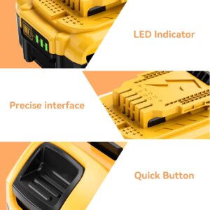 Wryfzxd Replacement for Dewalt 20V MAX Battery 6.0Ah Compatible with Dewalt 20V Battery Lithium Replacement for Dewalt 20 Volt Battery DCB205 DCB204 DCB207 Compatible with Dewalt Battery 20V 4Packs