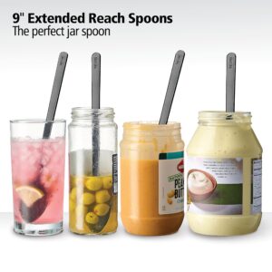 [40] 9" Long Plastic Spoons, Long Handle Ice Tea Spoon, Heavy Duty (Two Packs of 20 - total 40 Count)