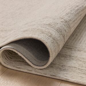 Loloi Amber Lewis Windsor Collection WIN-01 Ivory/Stone 5'-0" x 7'-6", .50" Pile Height, Accent Rug