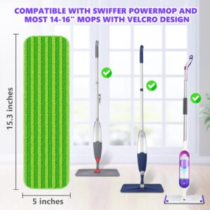 Reusable Mop Pads for Swiffer PowerMop - Microfiber Mop Pads Refills Mop Heads Replacement for Swiffer Mop Spray Mop Floor Mop, Washable Reusable Floor Mopping Refills, 18 Pack