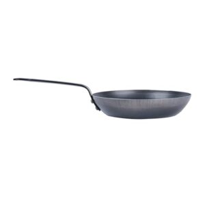 Restaurantware Met Lux 8 Inch Fry Pan, 1 Lightweight Frying Pan - Induction-Ready, Triple-Riveted, Black Carbon Steel Cooking Skillet, Durable, For Searing, Sauteing, And Browning Food