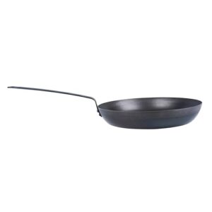 Restaurantware Met Lux 14 Inch Fry Pan, 1 Lightweight Frying Pan - Induction-Ready, Triple-Riveted, Black Carbon Steel Cooking Skillet, Durable, For Searing, Sauteing, And Browning Food