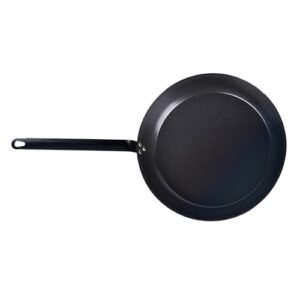 Restaurantware Met Lux 14 Inch Fry Pan, 1 Lightweight Frying Pan - Induction-Ready, Triple-Riveted, Black Carbon Steel Cooking Skillet, Durable, For Searing, Sauteing, And Browning Food