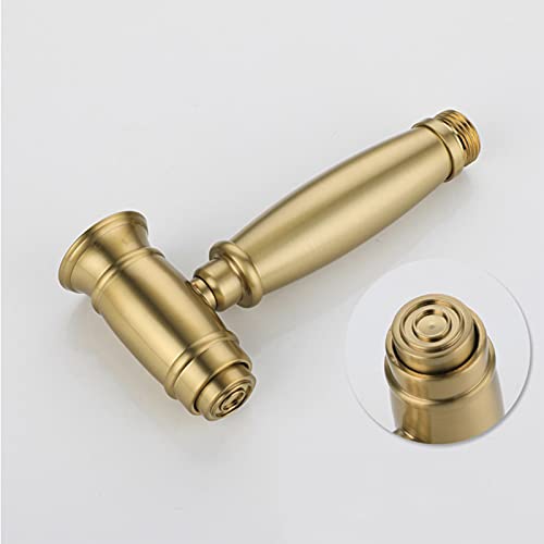 MINJING Handheld Toilet Bidet Sprayer Faucet, Brushed Gold Dual Handle Double Hole Shower Mixer Faucet