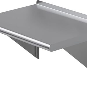 Express KitchQuip Stainless Steel Wall Shelf 18" x 24" | Metal Shelving | Garage, Laundry, Storage, Utility Room | Restaurant, Commercial Kitchen | NSF Certified |