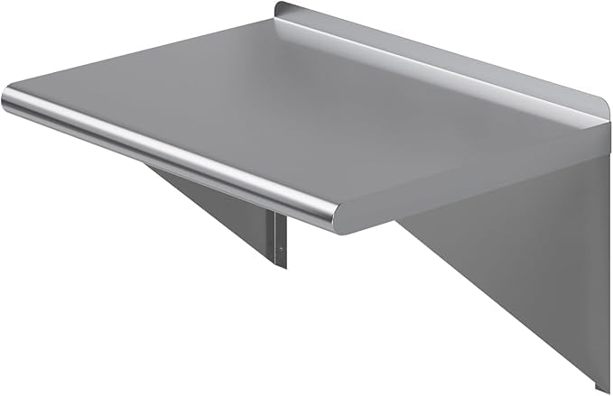 Express KitchQuip Stainless Steel Wall Shelf 18" x 24" | Metal Shelving | Garage, Laundry, Storage, Utility Room | Restaurant, Commercial Kitchen | NSF Certified |