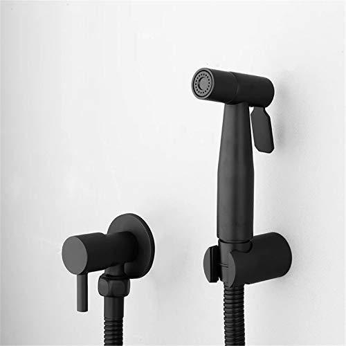 MINJING Black Bidets Bathroom Hand Shower Bidet Toilet Sprayer Hygienic Shower Bidet Tap Wall Mount Bidet Faucet