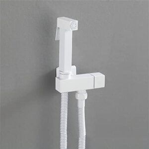 MINJING Bidet Faucet, White Handheld Toilet Spray, Sprayer Bathroom Attachment, Cloth Diaper Bidet Toilet Sprayer,B