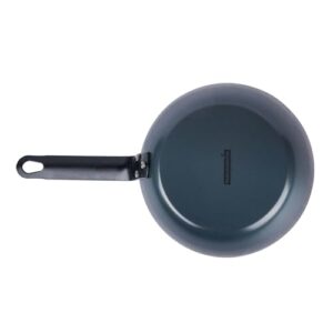 Restaurantware Met Lux 8 Inch Fry Pan, 1 Lightweight Frying Pan - Induction-Ready, Triple-Riveted, Black Carbon Steel Cooking Skillet, Durable, For Searing, Sauteing, And Browning Food