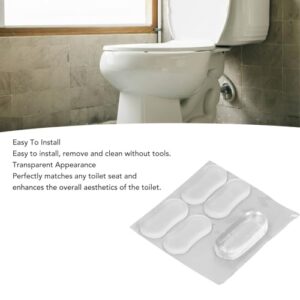 Natudeco 20pcs Toilet Seat Bumpers Toilet Lid Bumper Transparent Silicone Toilet Lid Bidet Accessories Bumper Toilet Lid Guard