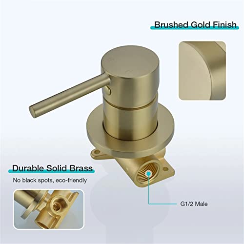 MINJING Hand Held Toilet Bidet Sprayer, Hot and Cold Brushed Gold Stainless Steel Bidet Jet Douche Kit, Toilet Washer Cleaning Shower Faucet,Black