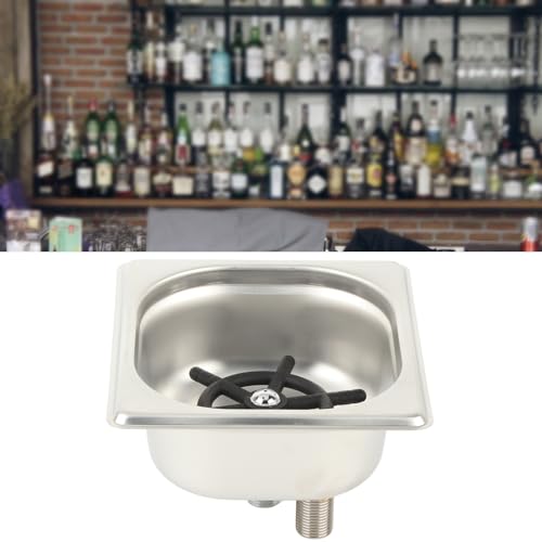 G1/2 Thread Commercial Cup Washer, Automatic Cup Washer Cleaner, Stainless Steel Glass Rinser for Bar Pub Restaurant Accessory, with Connector, Multifunctional Cup (small cup