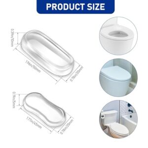 Natudeco 20pcs Toilet Seat Bumpers Toilet Lid Bumper Transparent Silicone Toilet Lid Bidet Accessories Bumper Toilet Lid Guard