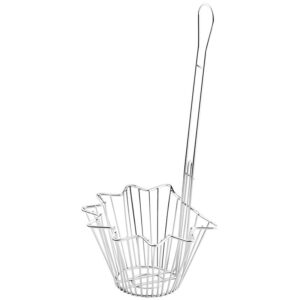 ocs parts pro chef series 9-inch taco salad bowl fry basket | nickel plated steel fry baskets with 18-inch handle for 8"-16" tortillas