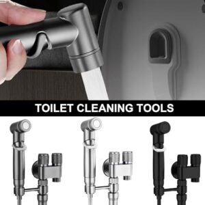 Handheld Bidet Sprayer With Double Outlet Valves Kitchen Bathroom Faucet Bidet Attachment Toilet Accessories Enduring