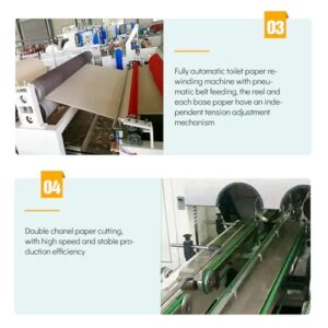 Automatic toilet Paper Making Machine toilet Paper Printing Machine High Efficiency toilet Paper Machine Production with Adjustable Roll Size Customizable Patterns Durable Steel Embossing Roll