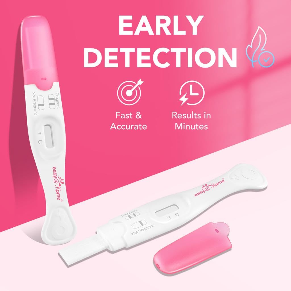 Easy@Home Digital Basal Thermometer with Blue Backlight LCD Display + Easy@Home 50 Ovulation Test Strips and 20 Pregnancy Test Strips + Easy@Home Pregnancy Test Sticks