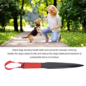 Pssopp Dog No Bite Stick Dog Break Stick Extra Tough Interactive Toy Dog Bite Training Stick for Dental Health Pet Supplies (Red Handle Red Lanyard)