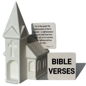 axicir 60 inspirational bible verses cards - church shaped bible study supplies - god christian gifts for women men mom dad teen girls boys - religious graduation gifts (white)