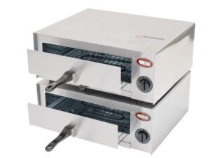 kratos commerical countertop oven - double-stack electric pizza/snack oven, 120v, 1450 watts per oven 20"wx16"dx16"h (29m-178)