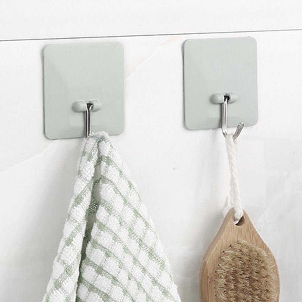 Wall Hooks for Hanging Heavy Duty, Bathroom Kitchen Heavy Duty Self Adhesive Hooks 1 Pack