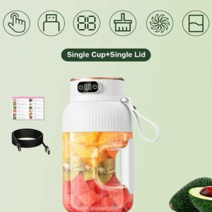 2024 New Ovidian Multifunctional Portable Juicer Cup with Digital Display, Fruit Mixers Juicers Electric Juicer, Wireless Portable Blender Rechargeable for Shakes and Smoothies