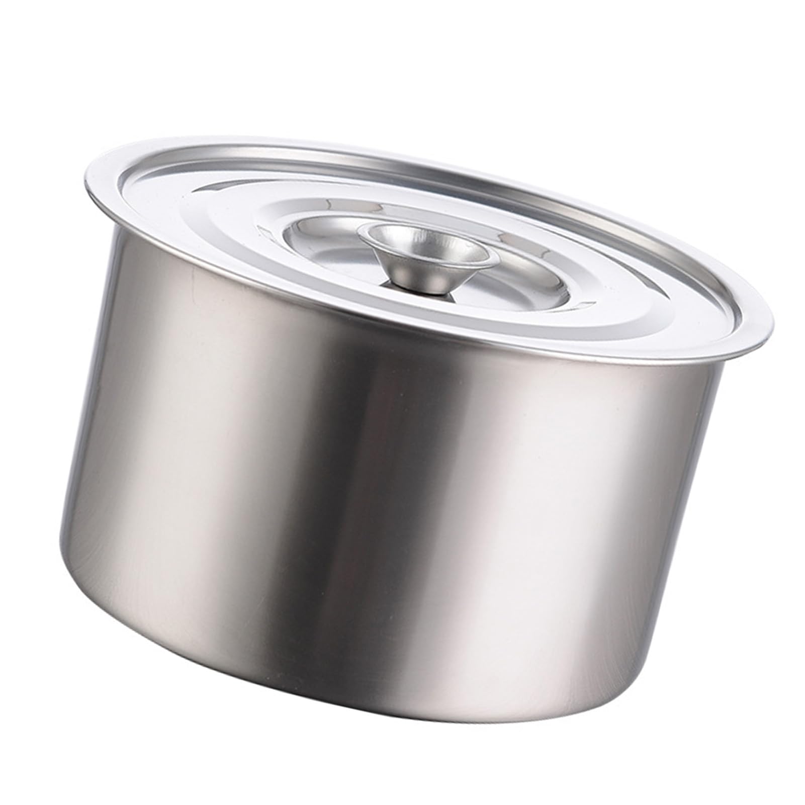 Stainless Steel Soup Seasoning Pot with Lid, Non Stick Multi Functional Stew Container Kitchen Utensil, suitable for seasoning, condiments, soups, containers and other uses (Large)