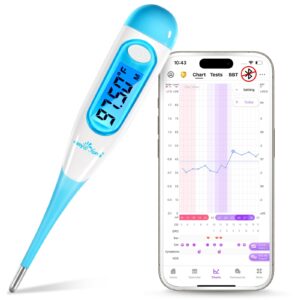 Easy@Home Digital Basal Thermometer with Blue Backlight LCD Display + Easy@Home 50 Ovulation Test Strips and 20 Pregnancy Test Strips + Easy@Home Pregnancy Test Sticks