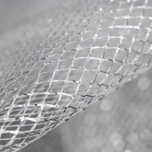 mesh fabric hard fish net 59x108 inch 3 yard netting for sewing clothes diy decoration gold silver