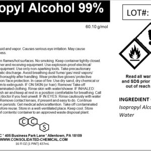 99% Isopropyl Alcohol | Premium Ultimate Rubbing Alcohol Cleaner for Electronics, Wounds, and Household Use (500mL (16 Fl Oz))