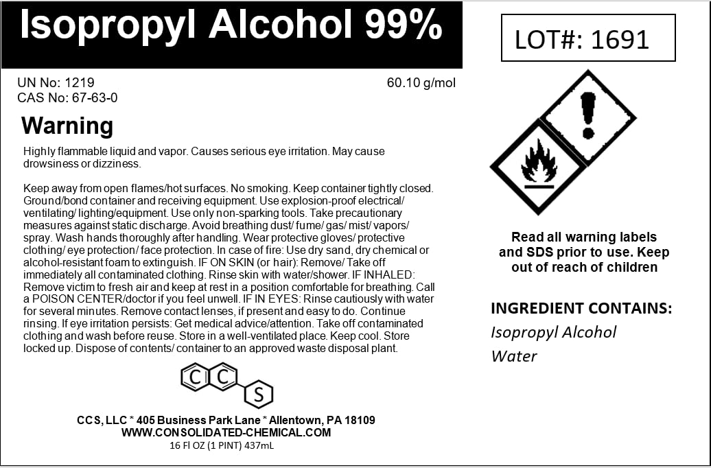 99% Isopropyl Alcohol | Premium Ultimate Rubbing Alcohol Cleaner for Electronics, Wounds, and Household Use (500mL (16 Fl Oz))