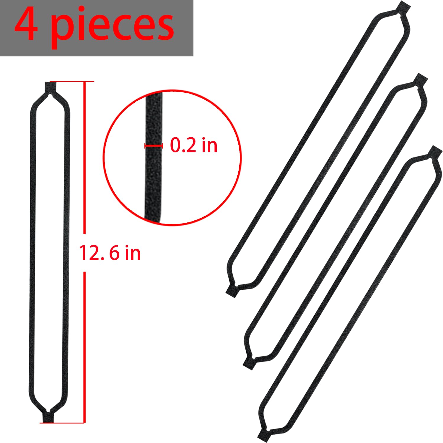 ziHenryDa 4 Pack Foam Replacement Gaskets compatible with NutriChef Vacuum Sealer Machine,Applies to NutriChef PKVS Automatic Vacuum Series Sealers