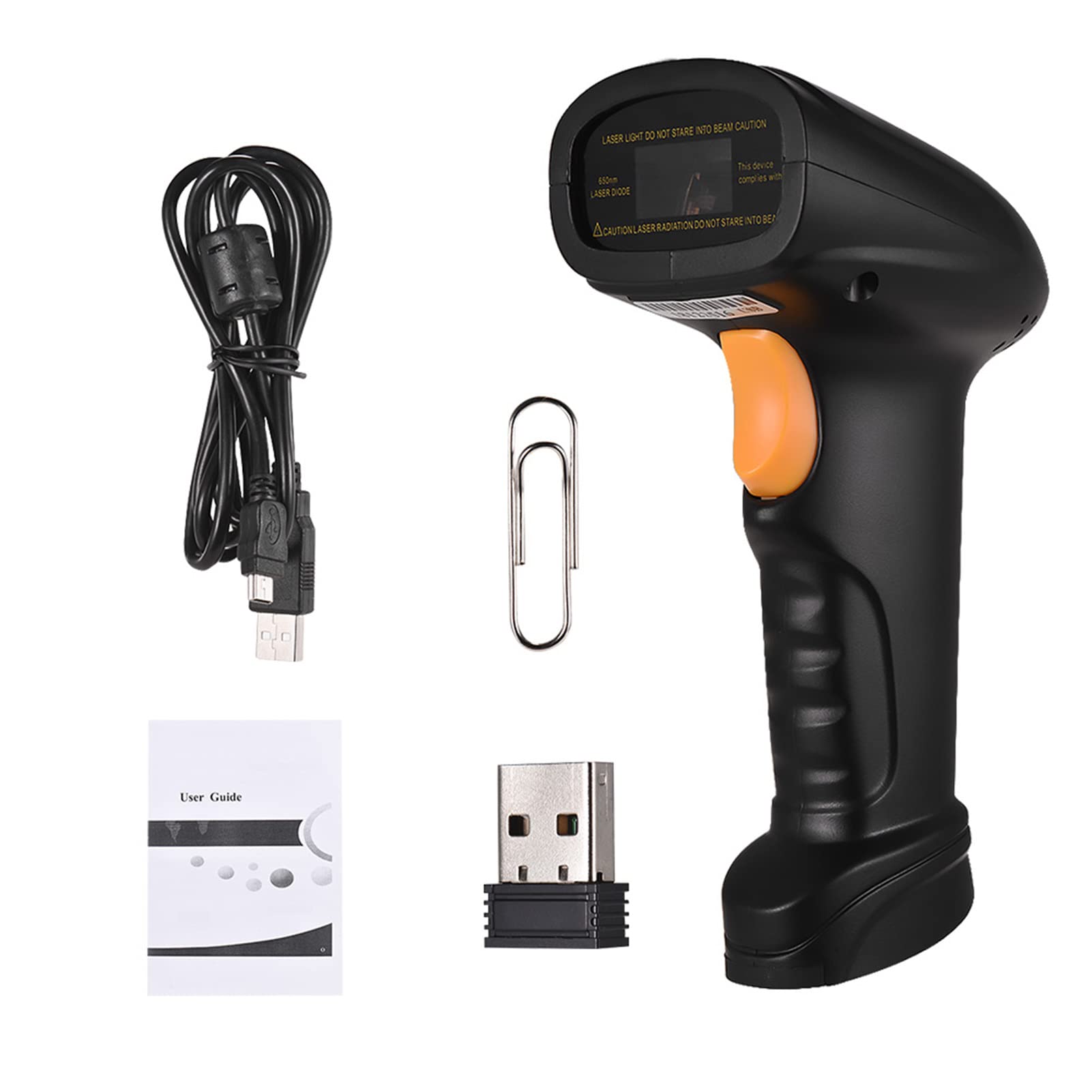 Barcode Scanner Support 2.4G and USD Connection with 1500MAh Rechargeable Battery