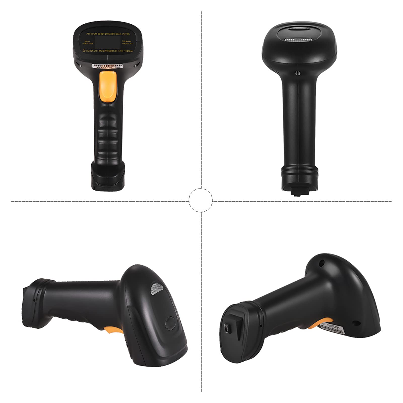 Barcode Scanner Support 2.4G and USD Connection with 1500MAh Rechargeable Battery