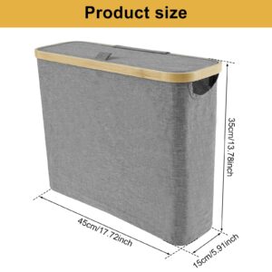 SOEWWEKLAX Toilet Paper Basket,23L Toilet Paper Storage,Toilet Paper Organizer for Bathroom,Free Standing Toilet Paper Holder Stand for 12 Rolls (Gray)