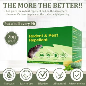 Mouse Repellent Outdoor, 24 Pack Peppermint Oil Mouse and Squirrel Deterrent for Indoor Attic Garage, Safe for Pets & Family, Natural Repellent to Keep Rodents Away from Garden and Home