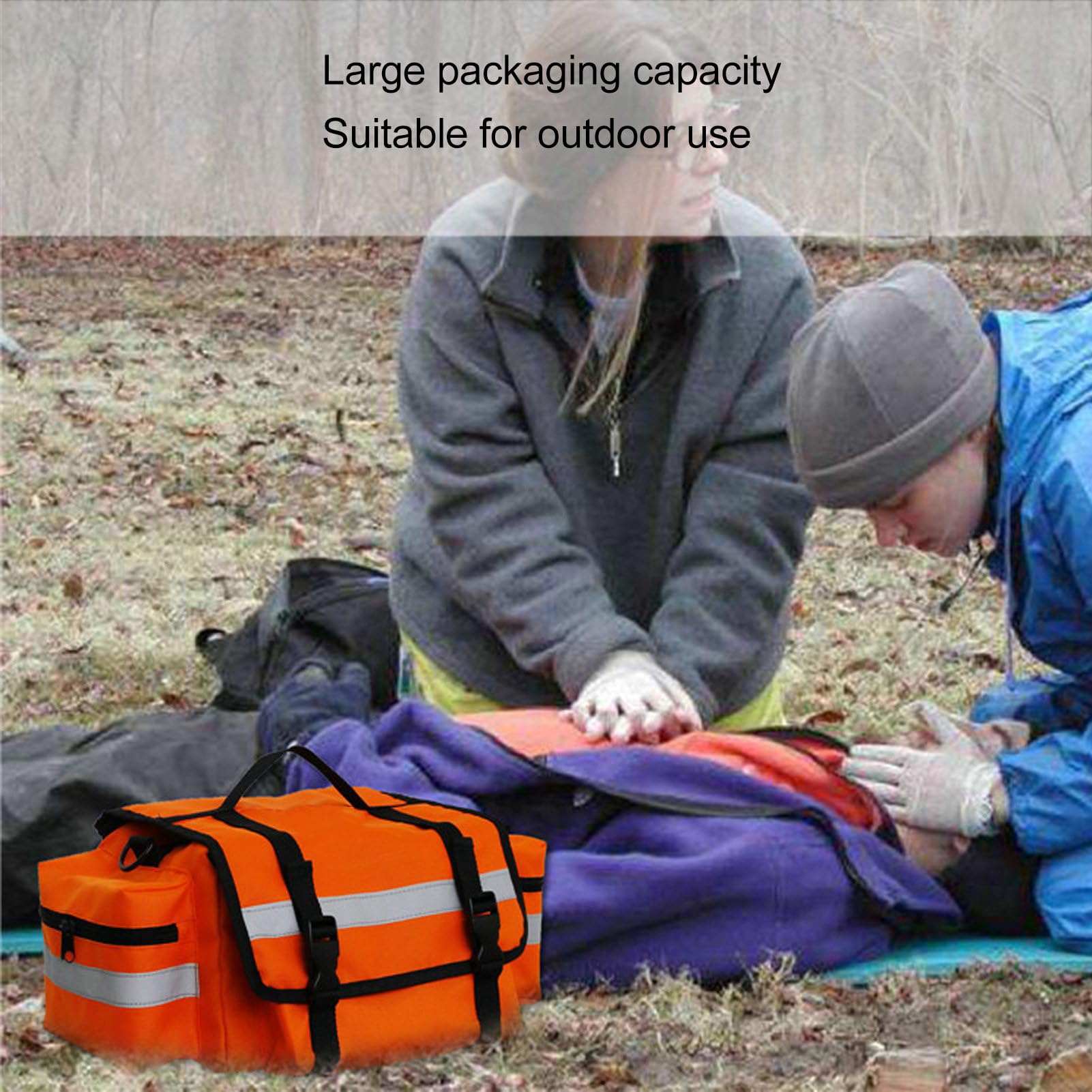 ANGGREK Emergency Empty Bag, Polyester Material Emergency Supplies Bag Large Capacity for Home