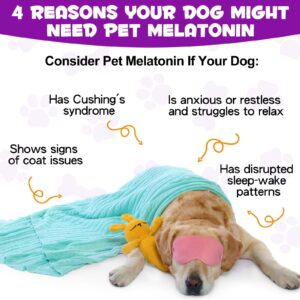 Dog Melatonin - Melatonin for Dogs - Dog Melatonin for Small Dogs - Cat Melatonin - Anxiety & Stress Relief - Promote Relaxation & Deep Sleep for Cat & Dog