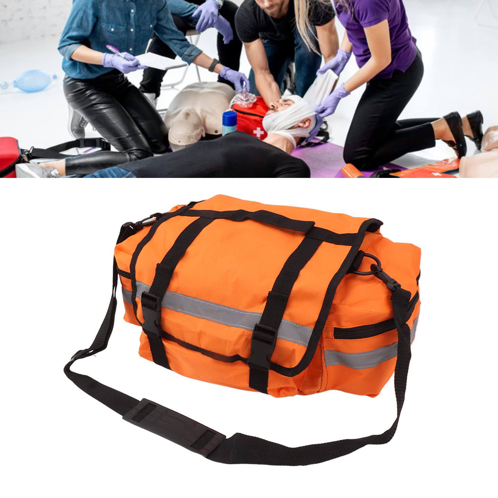 ANGGREK Emergency Empty Bag, Polyester Material Emergency Supplies Bag Large Capacity for Home