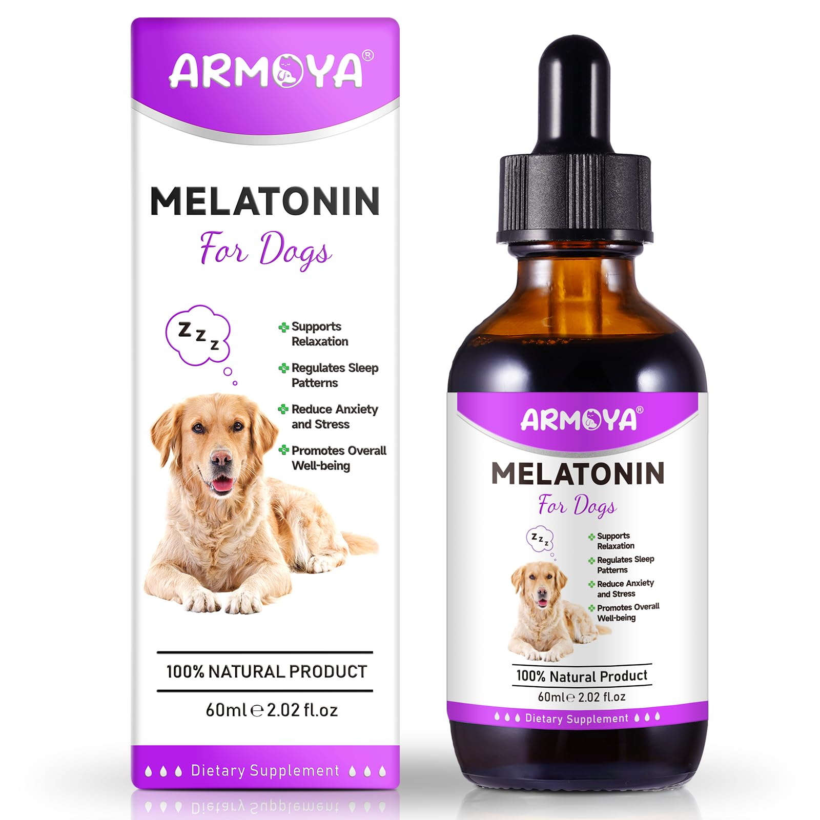 Dog Melatonin - Melatonin for Dogs - Dog Melatonin for Small Dogs - Cat Melatonin - Anxiety & Stress Relief - Promote Relaxation & Deep Sleep for Cat & Dog