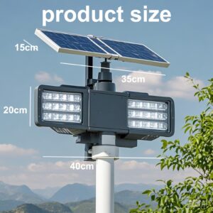 500W 360 LED Solar Street Lmaps, Dusk to Dawn, IP65 Waterproof, Outdoor Lighting, Solar Powered