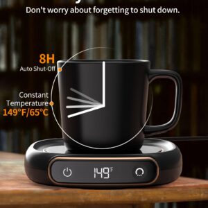 Coffee Mug Warmer, Cup Warmer for Desk with Auto Shut Off, 3 Temp Settings, Mug Warmer for Coffee, Beverage, Milk, Tea, Coffee Warmer Plate in Your Home & Office, Gift (No Cup)