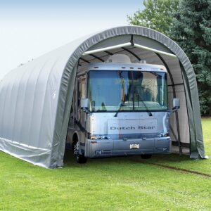 ShelterLogic Roundtop 14x32x12 ft. Instant Garage - All-Season Fabric-Covered Shelter for RVs, Trucks, Boats, Cars