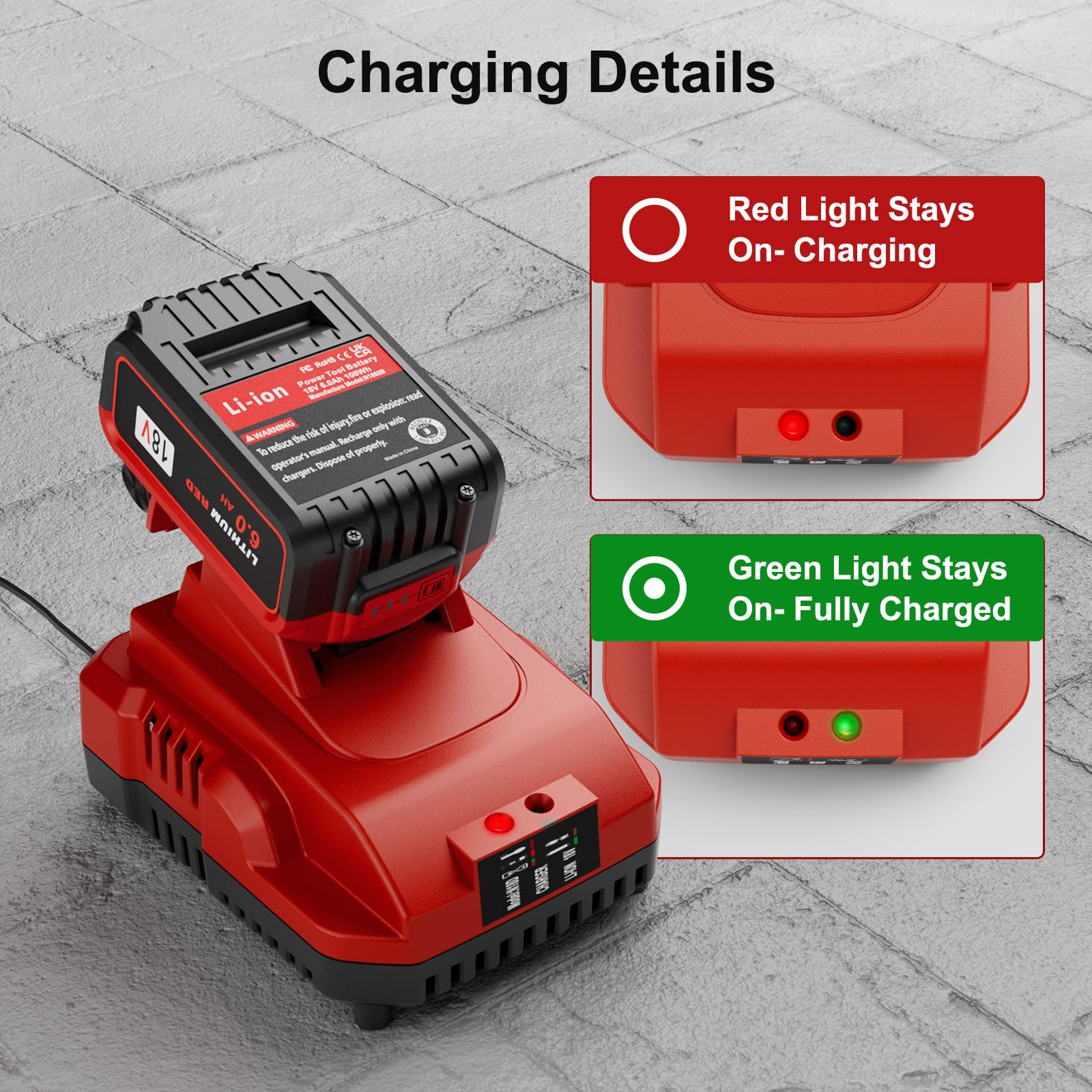 Replacement for Milwaukee 18v Charger 48-59-1812 Compatible with Milwaukee M-18 Battery