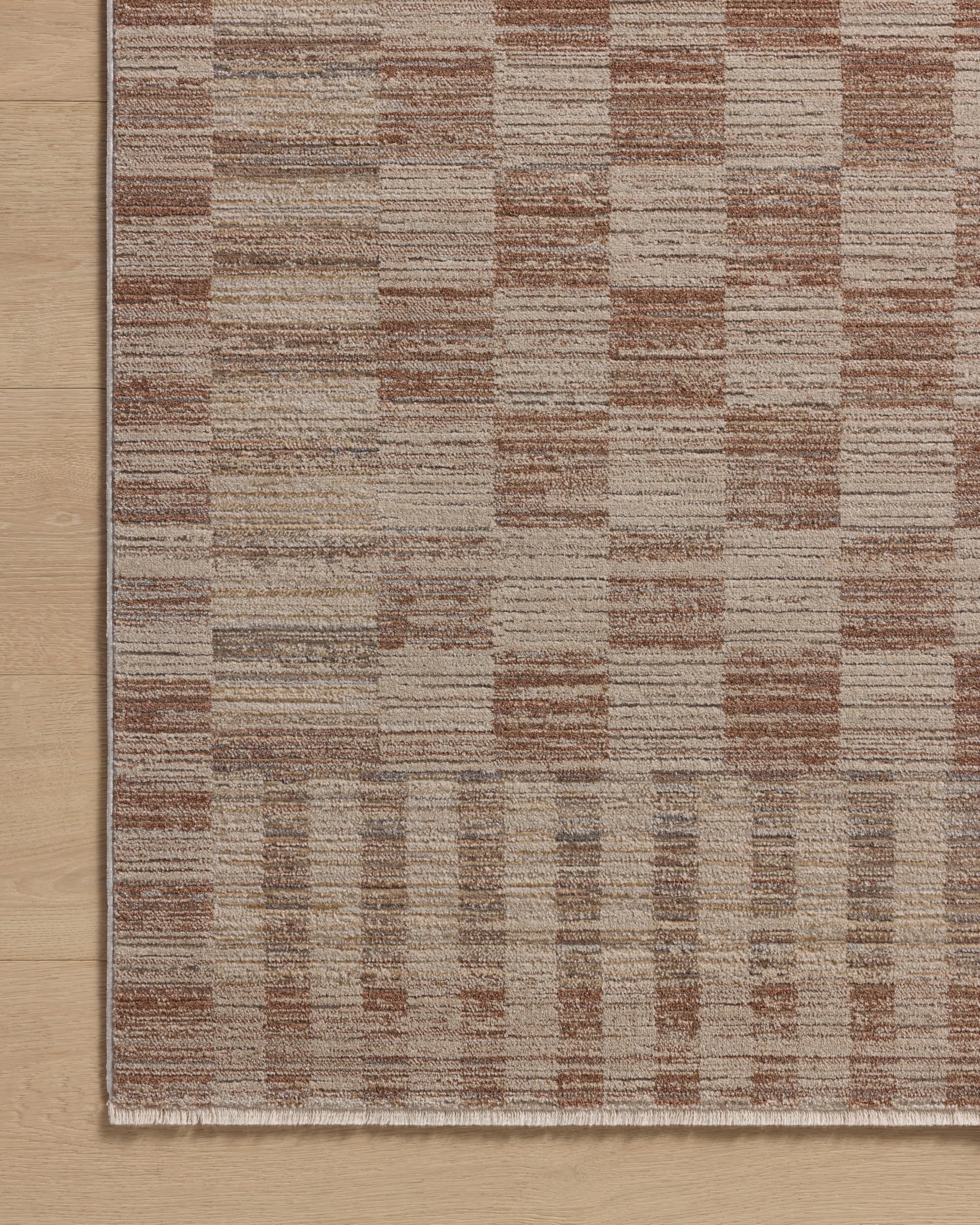 Loloi Amber Lewis Cali Collection CIL-06 Brick/Natural 6'-7" x 9'-2" Area Rug