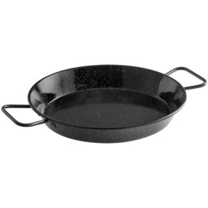 ocs parts pro chef series 11-inch enameled carbon steel paella pan | heavy duty paella skillet for home and commercial kitchens