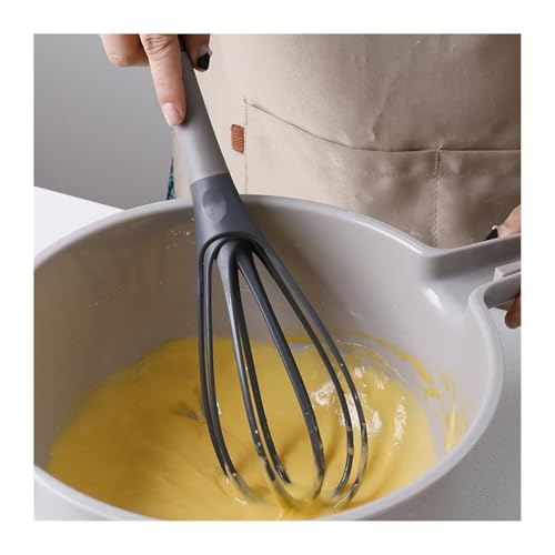 IYUEAC 2-in-1 Whisk for Stirring, Collapsible Balloon Whisk Accessories Replacement. for Cooking, Baking, Kitchen Tools(Gray)